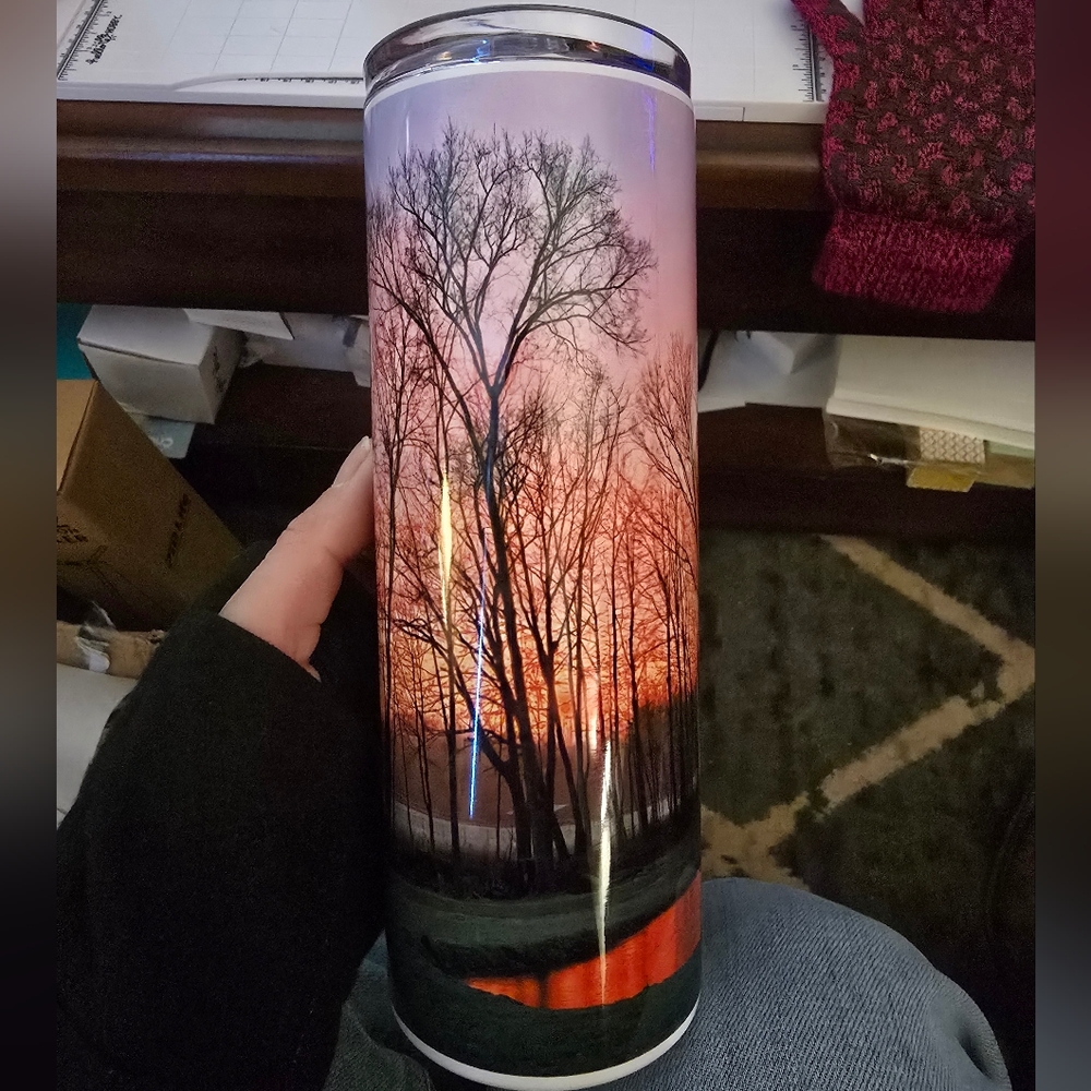 Sunset Tree Landscape Tumbler